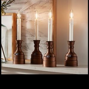 Bethlehem Lights Set of 4 Premium Cordless Window Candles BRONZE